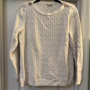 Talbots Long Sleeve Ivory Sweater